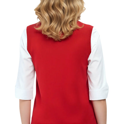 Womens Button Front Cable Knit Cardigan Sweater Vest