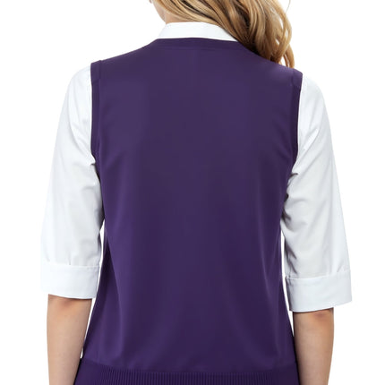 Womens Button Front Cable Knit Cardigan Sweater Vest