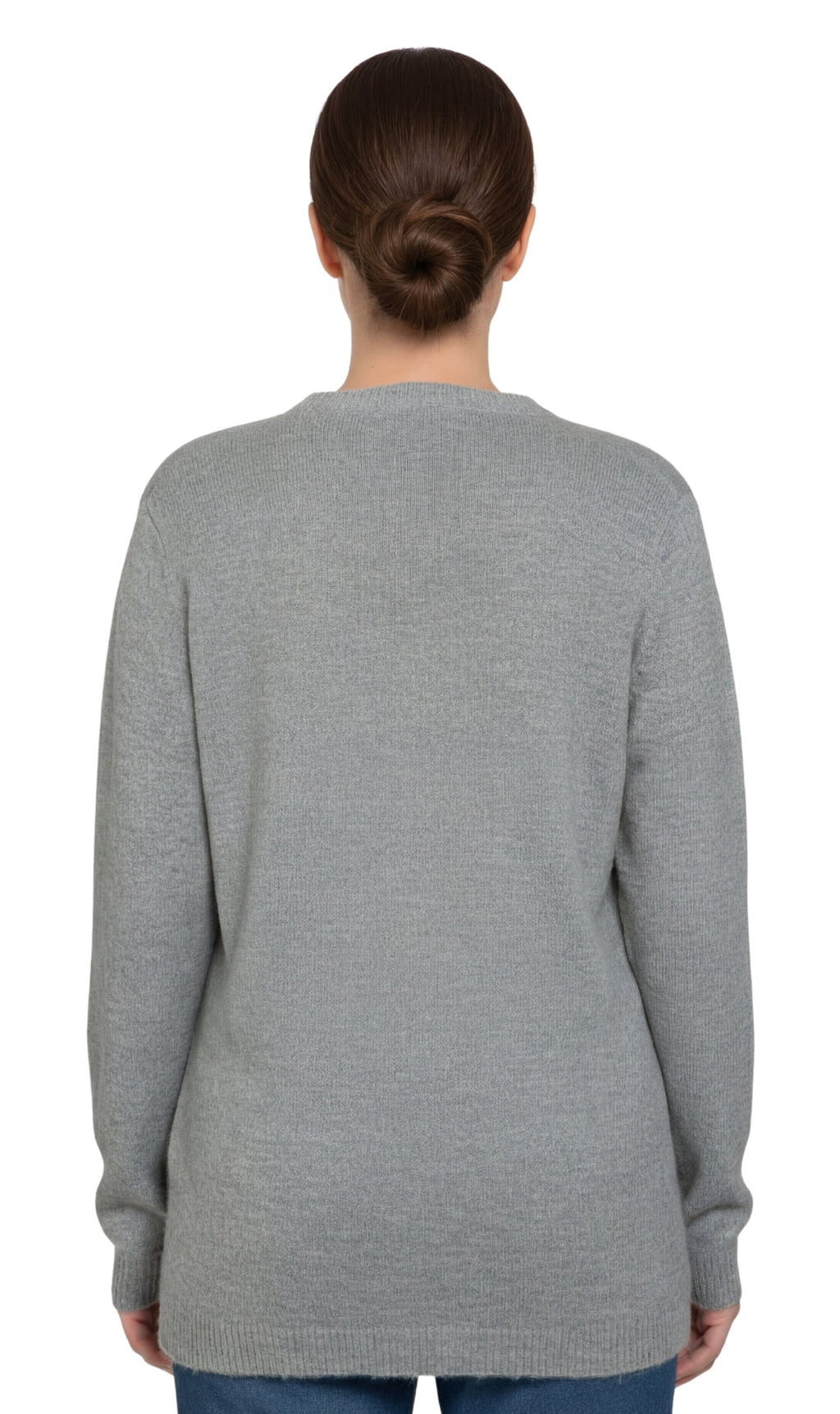 Women's Faux Pearl Cardigan in Cashmere-like Soft Knit