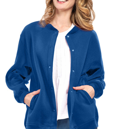 Womens Snap Up Jacket - Soft, Fleecy Lining for Three-Season Comfort