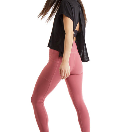 Turtle Bay New York Women's 7/8 Legging in Strong Compressed Double Knit Polyester Blend Fabric with side phone Pockets