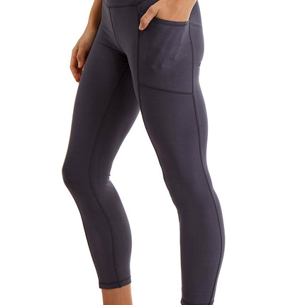 Turtle Bay New York Women's 7/8 Legging in Strong Compressed Double Knit Polyester Blend Fabric with side phone Pockets