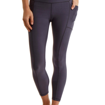 Turtle Bay New York Women's 7/8 Legging in Strong Compressed Double Knit Polyester Blend Fabric with side phone Pockets