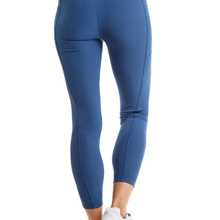Turtle Bay New York Women's 7/8 Legging in Strong Compressed Double Knit Polyester Blend Fabric with side phone Pockets