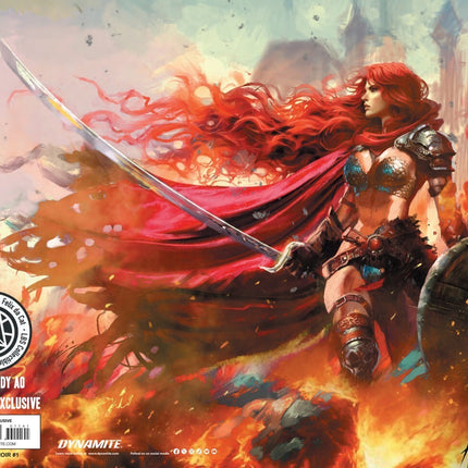 RED SONJA NOIR #1 - RUDY AO VIRGIN VARIANT WRAPAROUND COVER A HEROESCON EXCLUSIV