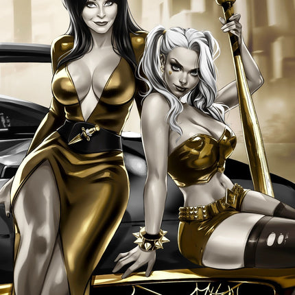 HARLEY QUINN X ELVIRA #1 - KATYA SINYUKHINA COVER B WRAPAROUND NYCC 2025