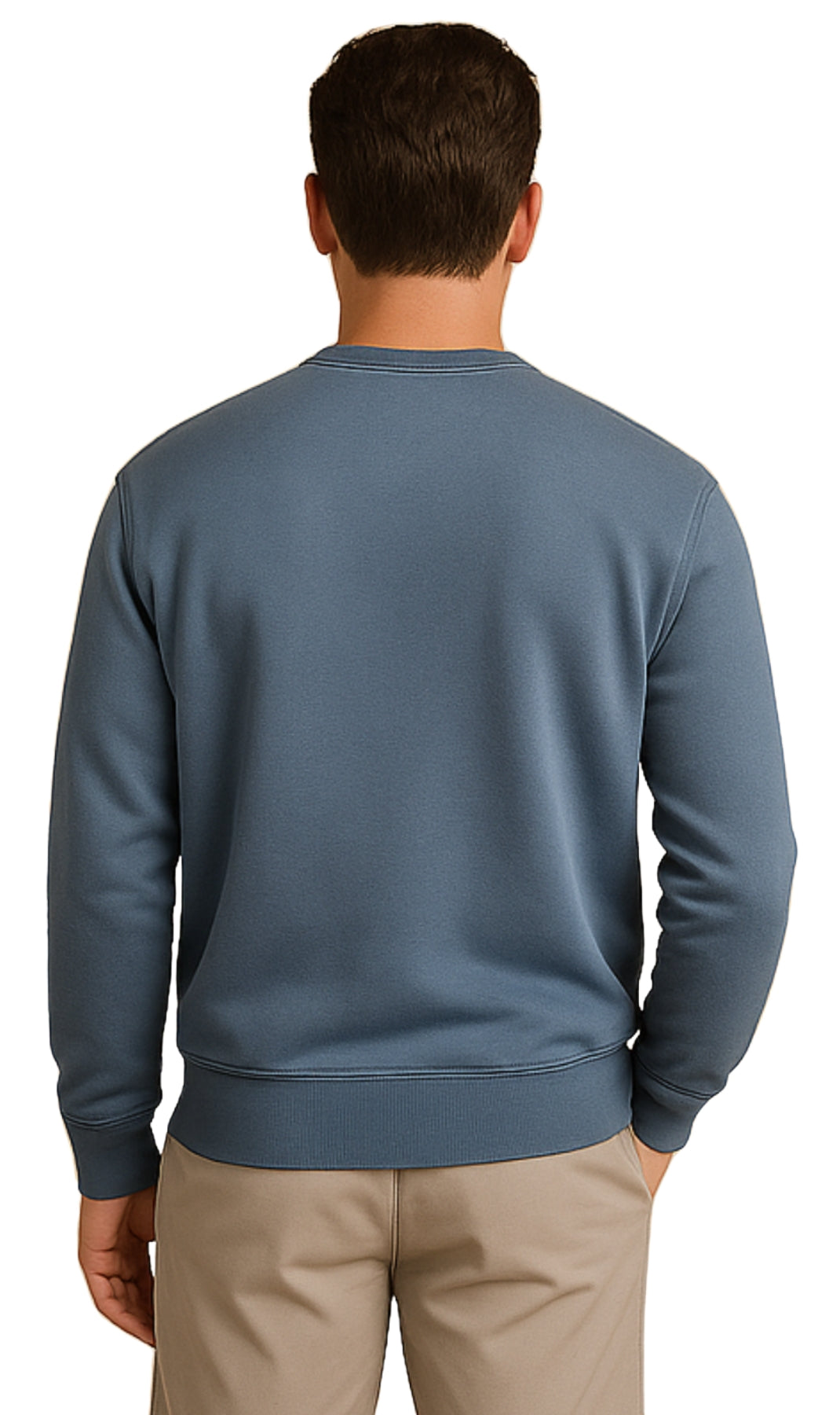 Mens 3-Pocket Fleece Sweatshirt with Raglan Seams, Chest Pocket and Tagless Neck