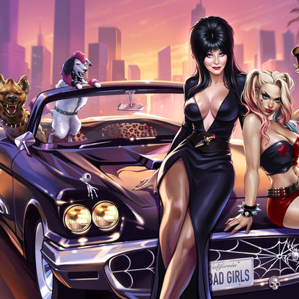HARLEY QUINN X ELVIRA #1 - KATYA SINYUKHINA COVER A WRAPAROUND NYCC 2025