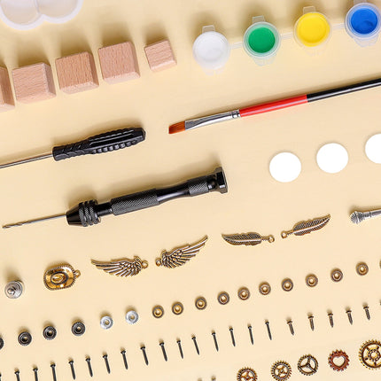 DIY Timber Train Kit – Build a Wooden Train with LED Light, Fun Accessories, Home and Office Décor