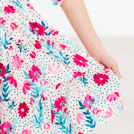 SALE Dots & Daisies Smocked Ruffle Dress