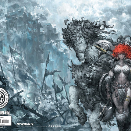 RED SONJA NOIR #1 - DONGHEE KIM VIRGIN VARIANT WRAPAROUND COVER A HEROESCON
