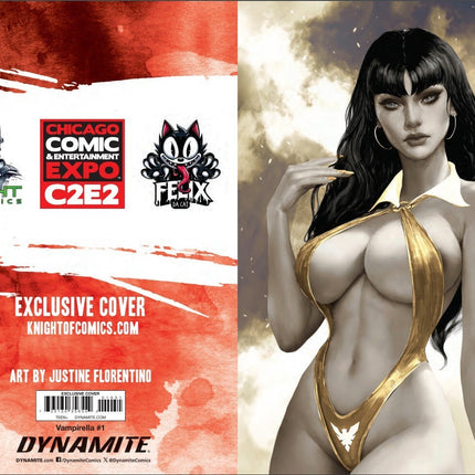 VAMPIRELLA #1 - JUSTINE FLORENTINO VIRGIN VARIANT COVER B KNIGHT OF COMICS C2E2