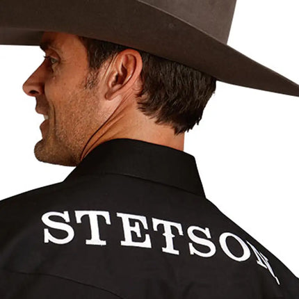 Stetson Logo Wear (Black) - Men's Western Shirt