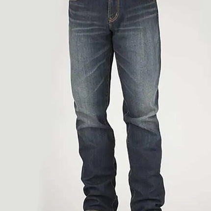 Stetson 1210 Straight Fit with X Pocket (Dark Wash) - Men's Jeans