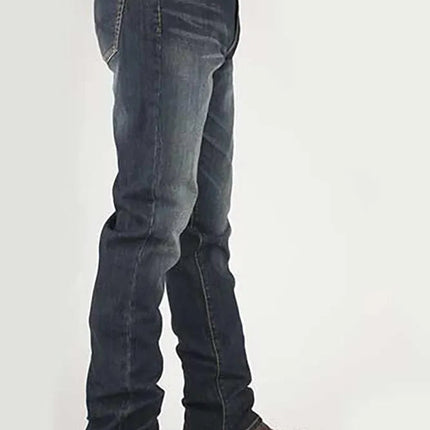 Stetson 1210 Straight Fit with X Pocket (Dark Wash) - Men's Jeans
