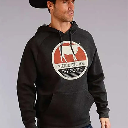Stetson Dry Goods ( Dark Heather Grey ) - Men's Hoodie Sweatshirt