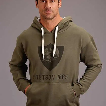 Stetson Eagle in Shield (Olive Greeny) - Men's Hoodie Sweatshirt