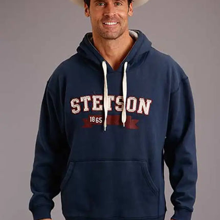 Stetson 1865 Applique (Navy) - Men's Hoodie Sweatshirt