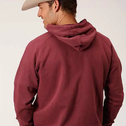 Stetson Eagle 1865 Distressed (Burgundy) - Men's Hoodie Sweatshirt