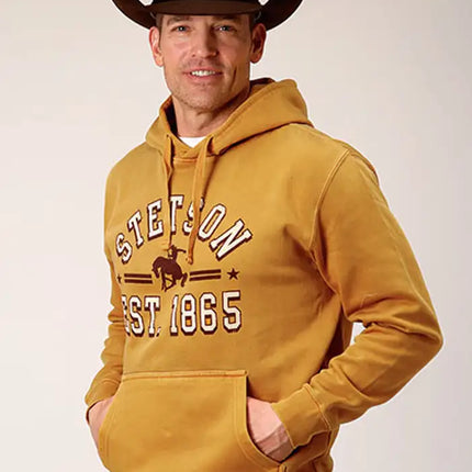 Stetson Cotton Blend Est. 1865 (Orange) - Men's Hoodie Sweatshirt