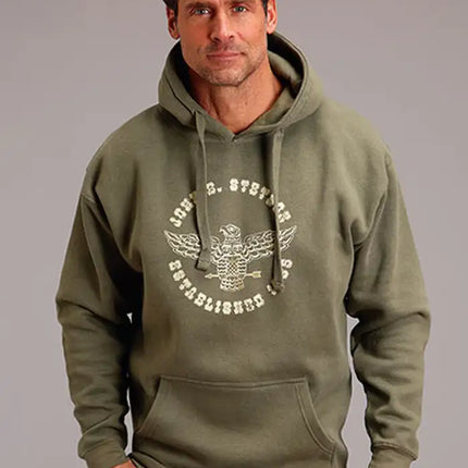 Stetson Totem Eagle (Olive) - Men's Hoodie Sweatshirt