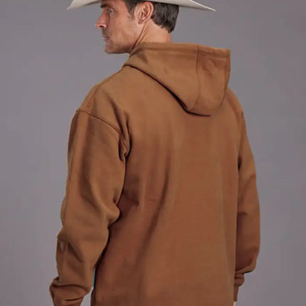 Stetson Horse rider and Stars (Orange) - Men's Hoodie Sweatshirt