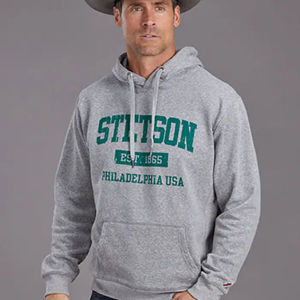 Stetson Collegiate Style (Grey) - Men's Hoodie Sweatshirt