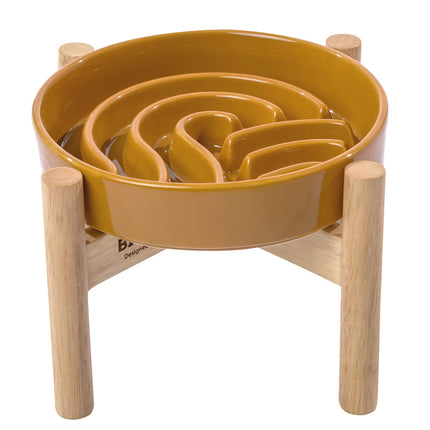 [Wave] Slow Feeder Dog Bowls - Pink / Beige / Orange