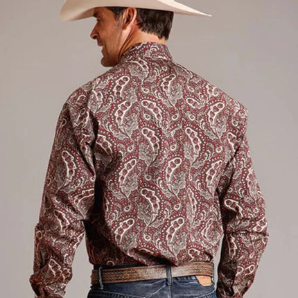 Stetson Siren Paisley (Wine) - Men's Western Shirt