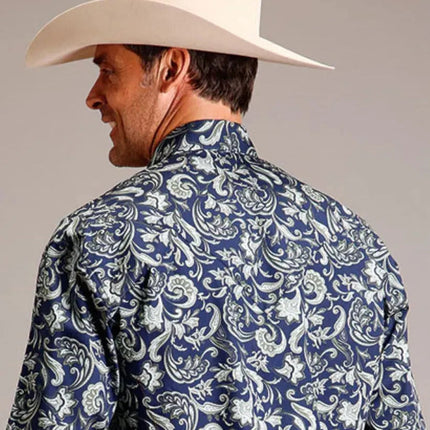Stetson Midnight Paisley (Blue) - Men's Western Shirt