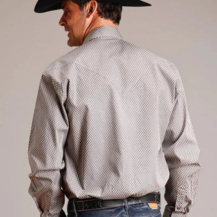 Stetson Diamond Geo (Grey) - Men's Western Shirt