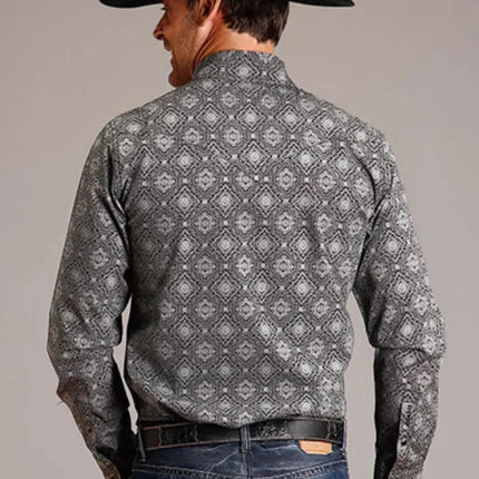 Stetson Classic Medallion (Black) - Men's Western Shirt