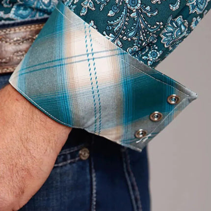 Stetson Forest Paisley (Green) - Men's Western Shirt