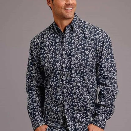 Stetson Frontier Floral (Blue) - Men's Western Shirt