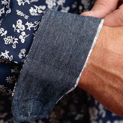 Stetson Frontier Floral (Blue) - Men's Western Shirt