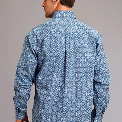 Stetson Royal Baroque (Blue) - Men's Western Shirt