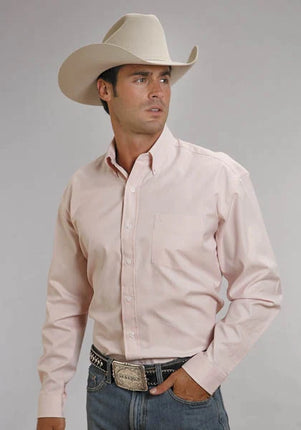 Stetson 5661 End On End (Pink) - Men's Western Shirt