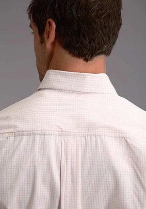 Stetson 5663 Two Stripe Straight (Pink) - Men's Western Shirt