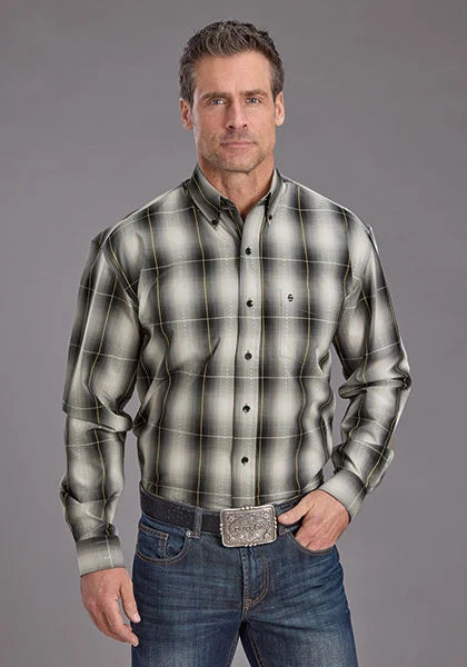 Stetson 02228 Coal Ombre (Black) - Men's Western Shirt