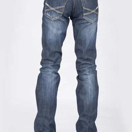 Stetson 1014 Fit Destructed (Dark Wash) - Men's Jeans