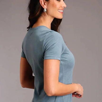 Stetson Vintage Script (Blue) - Women's Short Sleeve T-Shirt