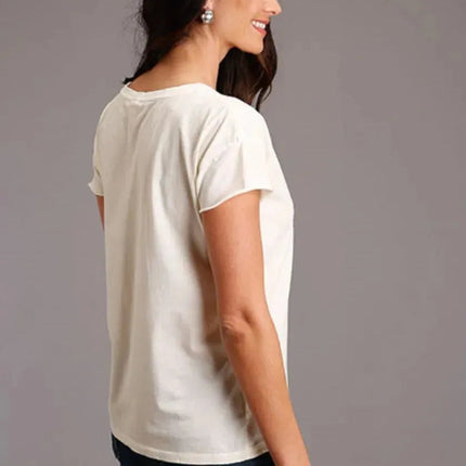 Stetson Cowgirl In Desert (White) - Women's Short Sleeve T-Shirt