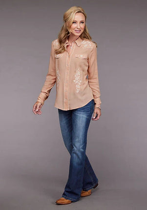 Stetson 2097 Blush Crepe (Pink) - Women's Blouse