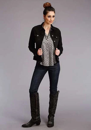 Stetson 2101 Aztec Geo (Black) - Women's Blouse