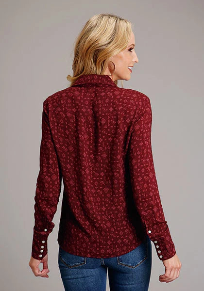Stetson 1770 Western Ditzy (Wine) - Women's Blouse