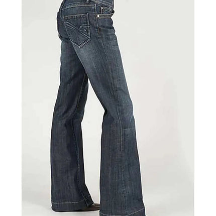 Stetson 214 Stretch Trouser Fit Dark Wash w/ S Pocket- Women's Jeans