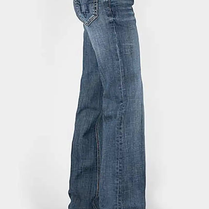 Stetson 214 Trouser Fit Deco Back Packet ( Denim Medium Wash )- Women's Jeans