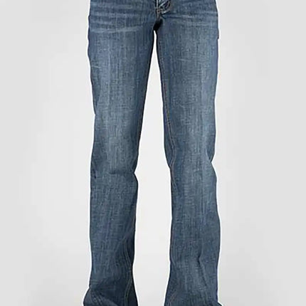 Stetson 214 Trouser Fit Deco Back Packet ( Denim Medium Wash )- Women's Jeans