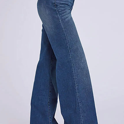 Stetson 751 Wide Leg Welted Back Packets ( Denim Medium Wash) - Women's Jeans