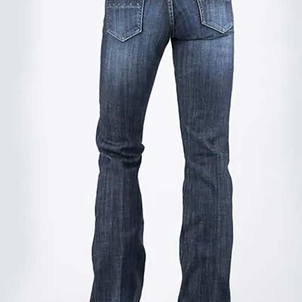 Stetson 816 Classic Boot Cut Zig Zag Pocket ( Denim Dark Wash )- Women's Jeans
